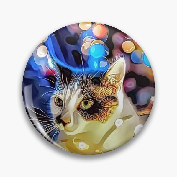 Item preview, Cat in Christmas Tree Lights designed and sold by RitaMaye.