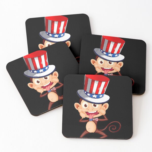 Item preview, Monkey American Flag Hat Patriotic 4th Of July Tshirt Gifts designed and sold by EveElliott.