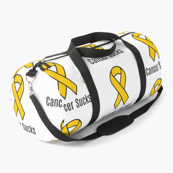 Item preview, Cancer Sucks Gold Childhood Cancer Awareness Ribbon designed and sold by Sugar-Magnolia.