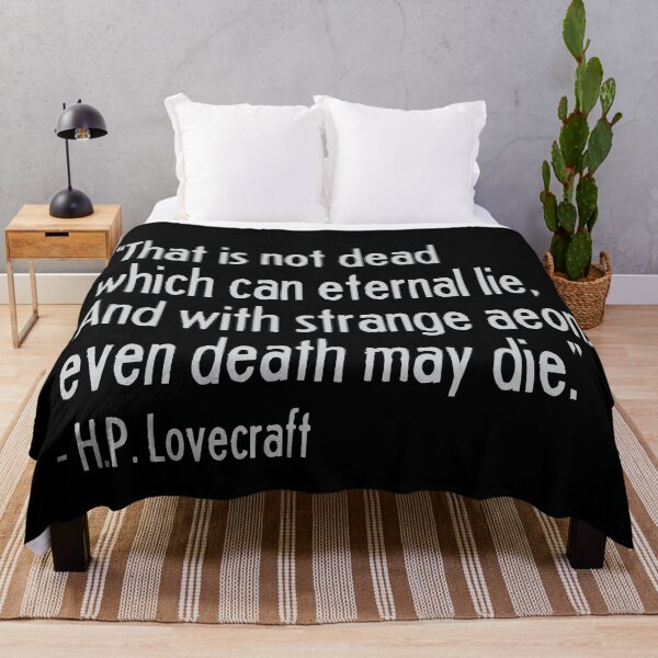 Item preview, H.P. Lovecraft Quote - "Even Death May Die" designed and sold by andr0narak.