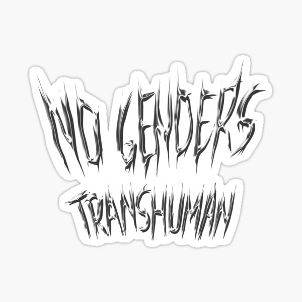 TRANSHUMAN no genders Pegatina