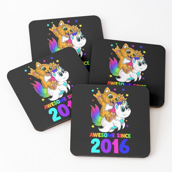 Item preview, Cat on Unicorn Awesome since 2016 designed and sold by mermaidselina.