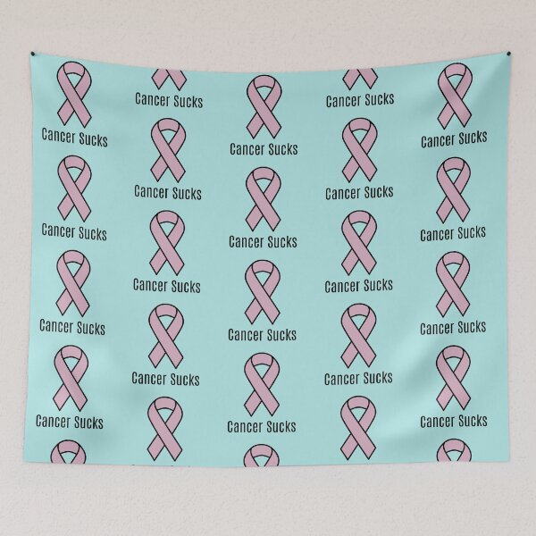 Item preview, Cancer Sucks Lavender Cancer Awareness Ribbon designed and sold by Sugar-Magnolia.