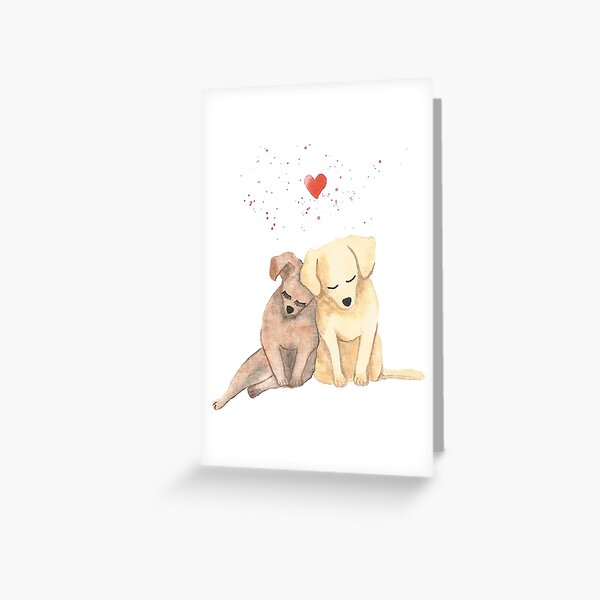 Dog love Greeting Card