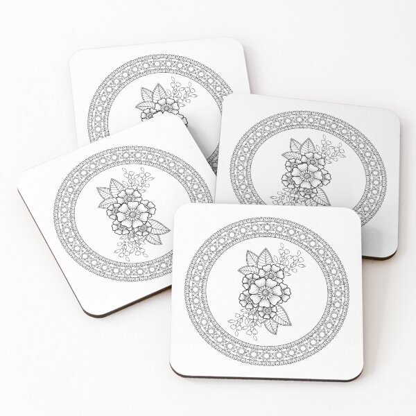 Item preview, Beautiful Line Art Mandala Flowers designed and sold by JTS STORE.