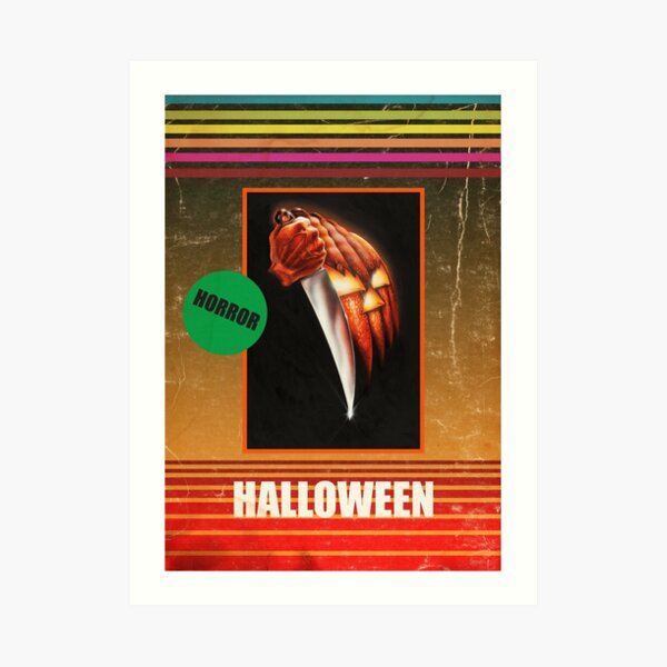 Halloween 1978 VHS Style Horror Movie Poster Art Print