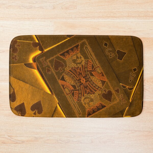 Item preview, Gold Plated Poker Playing Cards Pattern Print designed and sold by Mary Riley.