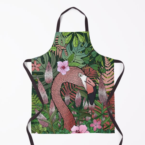 Item preview, Florencia the Flamingo in her Forest Full of Florals designed and sold by IrishVikingDesigns.