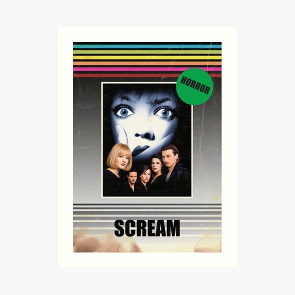 Scream 1996 VHS style Horror Movie Poster Art Print
