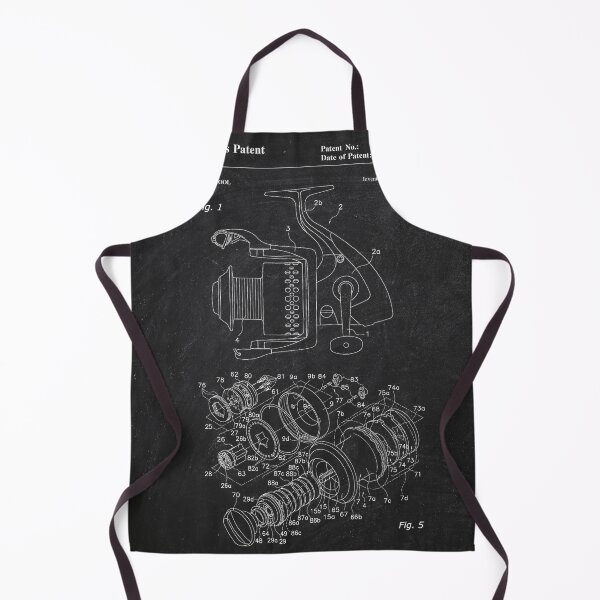 Item preview, Spinning reel spool 2003 patent chalkboard designed and sold by InkedArtPrints.