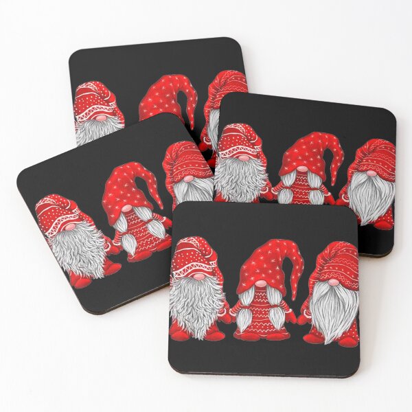 Item preview, Three gnomes in red costume Christmas - Hanging With Gnomes designed and sold by marykmarshall.