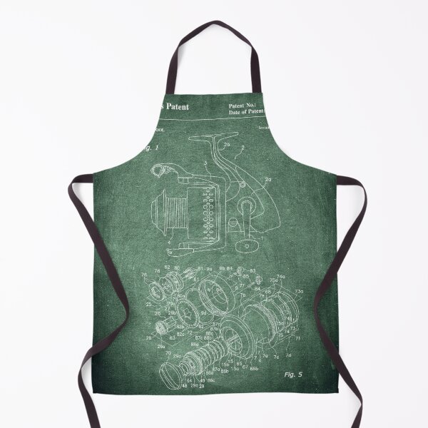 Item preview, Spinning reel spool 2003 patent green chalkboard designed and sold by InkedArtPrints.