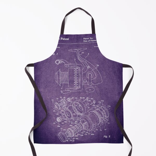 Item preview, Spinning reel spool 2003 patent purple chalkboard designed and sold by InkedArtPrints.