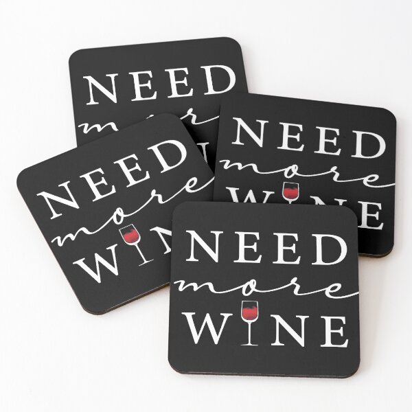 Item preview, Need more wine in white designed and sold by deynaaz.