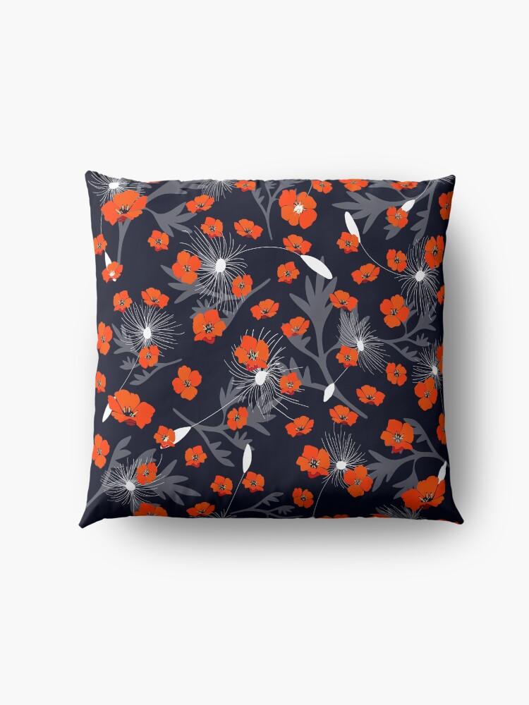 Alternate view of Tangerine Dandelion Floor Pillow