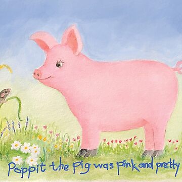 Artwork thumbnail, Poppit the pig was pink and pretty (illustrated by Des Mitchell) by Dennie Pasion