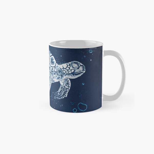 cyanotype sea turtle Classic Mug