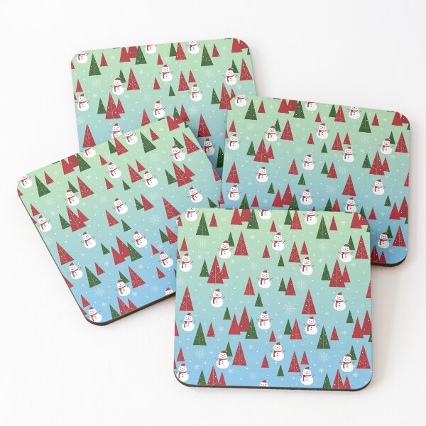 Item preview, Christmas Pattern with Snowflakes, Snowman, Pine Trees designed and sold by JulianoZn97.