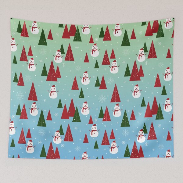 Item preview, Christmas Pattern with Snowflakes, Snowman, Pine Trees designed and sold by JulianoZn97.