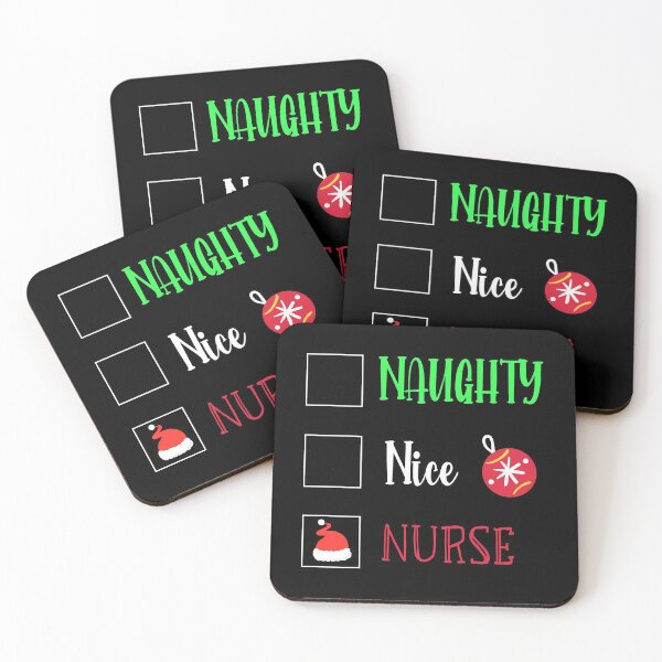 Item preview, Naughty Nice Nurse / Cute Christmas Nurse Gift / Funny Santa Checklist Nurse Gift  designed and sold by Run to Creations.