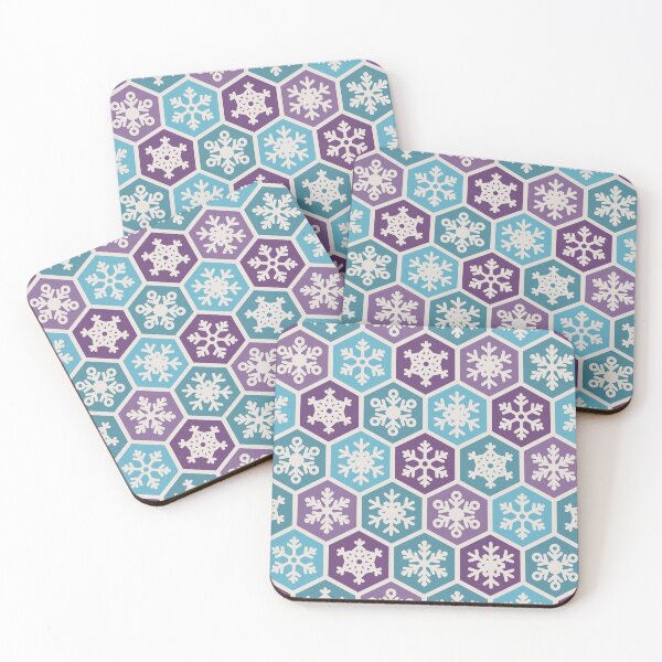 Item preview, 1980s Purple Teal Blue Nordic Christmas Snowflake designed and sold by IamTrending.