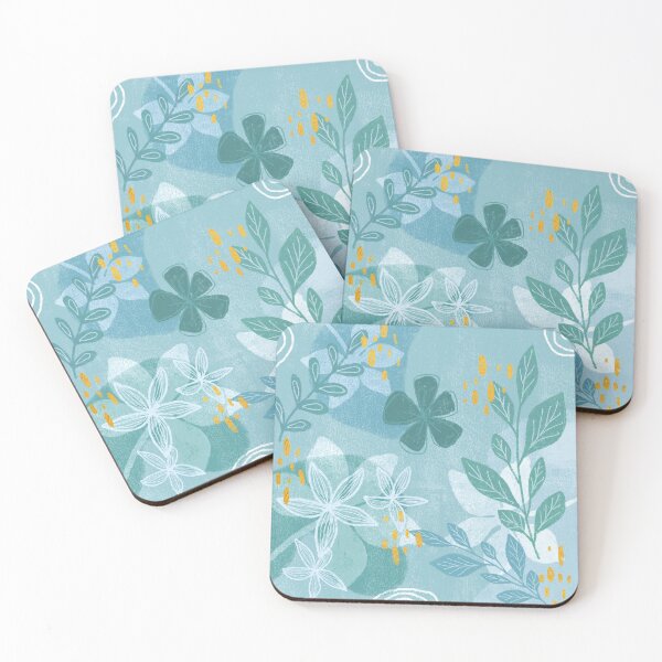 Item preview, Floral Abstract - Blue Tones designed and sold by Amandeen.