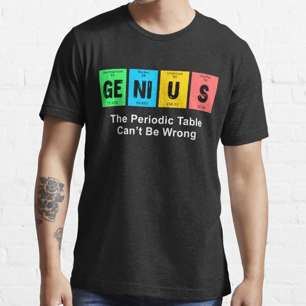 Womans Genius Aircraft Mechanic Periodic Table of Elements Short Sleeve Unisex T Shirt 