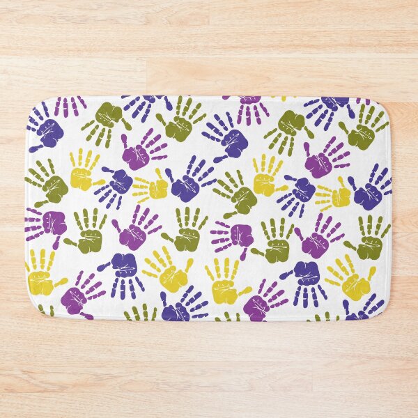 Item preview, Human hands colorful imprints pattern designed and sold by ZalinaKadyrova.
