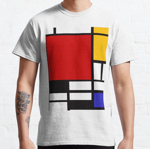 Piet Mondrian - Composition avec oeuvre rouge, jaune et bleu 1942 T-shirt classique