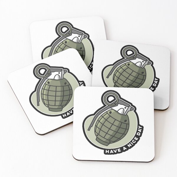 Item preview, Grenade Cartoon Have a Nice Day Distressed Funny Military designed and sold by Zeelicious Designs.
