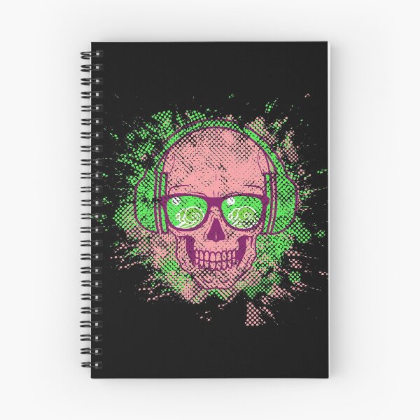 Item preview, Skull DJ with HeadPhones, modern color designed and sold by NiceSign.