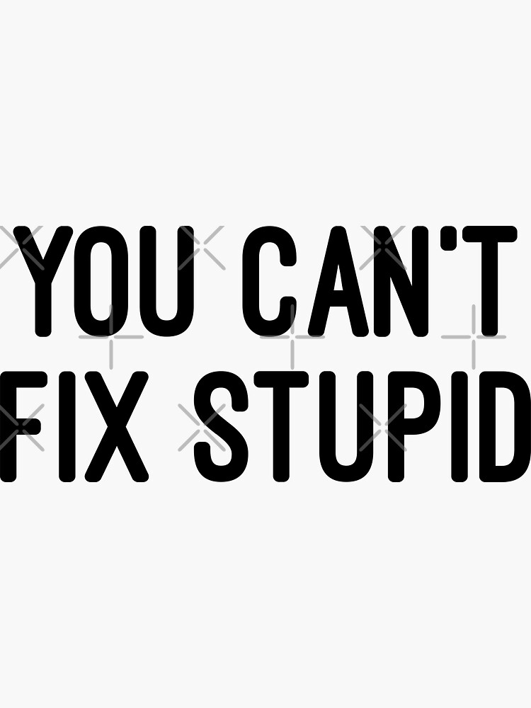You Cant Fix Stupid Merch & Gifts for Sale | Redbubble