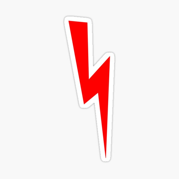 Red Lightning Bolt Symbol strajk