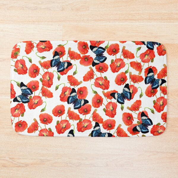 Item preview, Red poppies and cute cool poppy mask designed and sold by Collagedream.