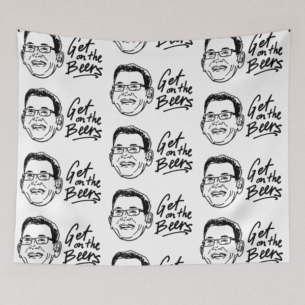 Item preview, Get on the Beers Meme designed and sold by sketchNkustom.