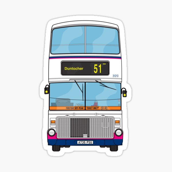 Item preview, Firstbus Glasgow Bus 00s 31213  Duntocher 51 Illustration designed and sold by BFXIII.