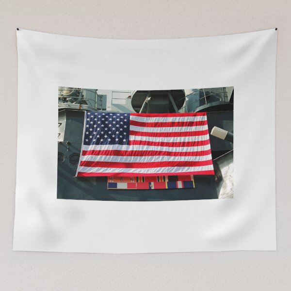 Item preview, American Flag On Battleship  designed and sold by Cynthia48.