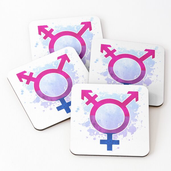 Item preview, Bi flag -  Trans symbol - LGBTQ designed and sold by zachholmbergart.
