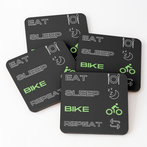 Item preview, Biking, MTB | Eat. Sleep. Bike. Repeat. (green) designed and sold by Cisco29.