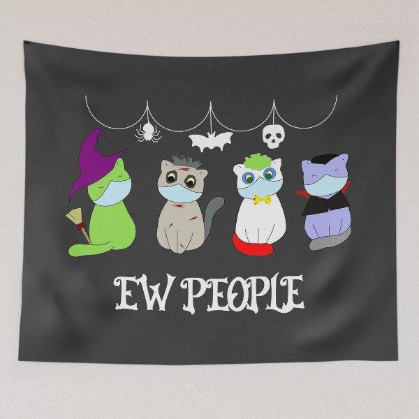 Item preview,  Funny ew people halloween costumes cats  white text witch , vampire , zombie and clown.  designed and sold by SGS-.