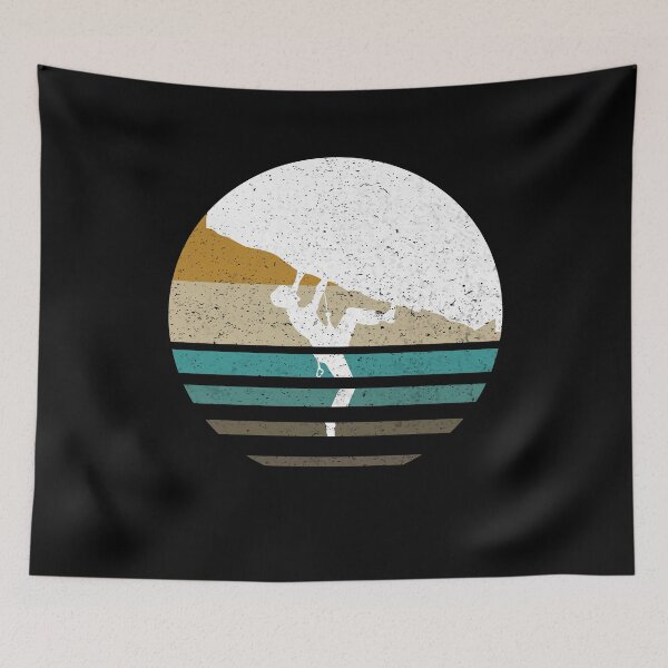 Item preview, Climbing Rock Bouldering Distressed Retro Rock Climbing Sun Graphic Gift For Men And Women designed and sold by Akmloza.