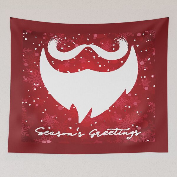 Item preview, Santa Beard Red Seasons Greetings designed and sold by ProtonProject.