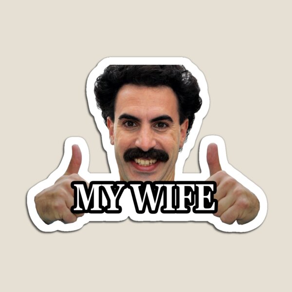 Vista previa del artículo con la obra «borat mi esposa», diseñado y vendido por chaddesigns.