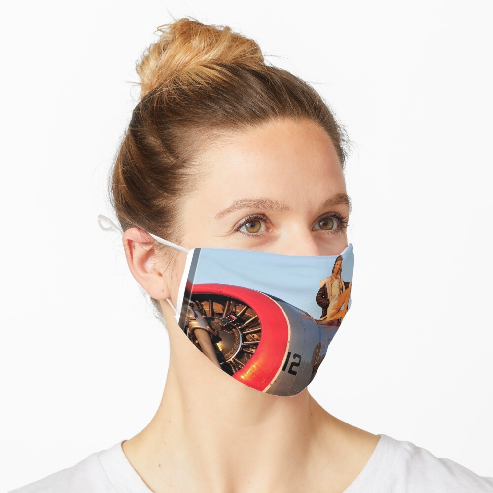 Pin up Girl Airplane Mask