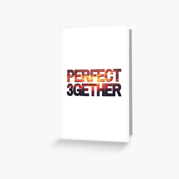 PERFECT 3GETHER SUNSET | THROUPLE | TRIAD | POLYAMORY Greeting Card