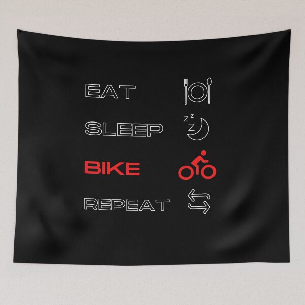 Item preview, Biking, MTB | Eat. Sleep. Bike. Repeat. (red) designed and sold by Cisco29.