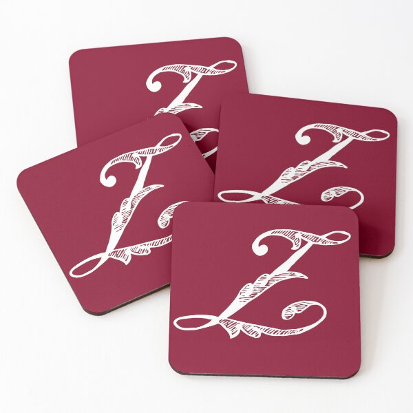 Item preview, Vintage Stylish White Burgundy Red Monogram Letter Z designed and sold by Vintage-TM.