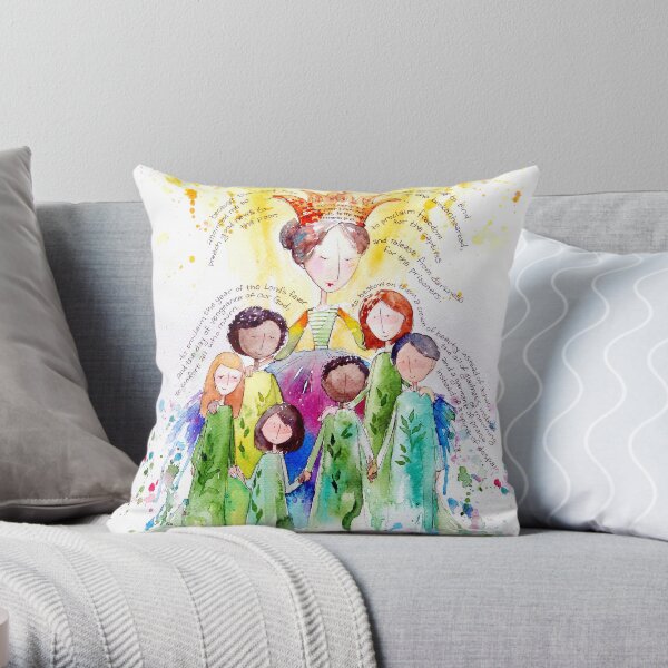 Isaiah 61 Woman Throw Pillow