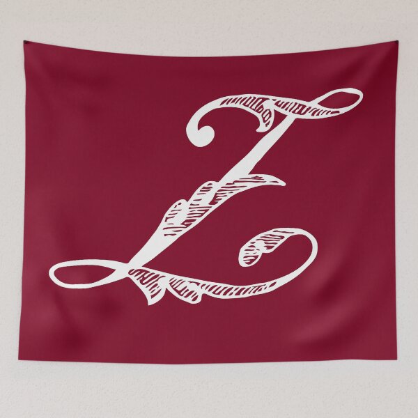 Item preview, Vintage Stylish White Burgundy Red Monogram Letter Z designed and sold by Vintage-TM.