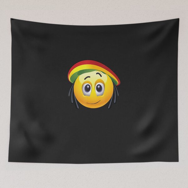 Artikelvorschau, Rasta Live Up Reggae Emoji Design T-Shirt entworfen und verkauft von Latashiastore.